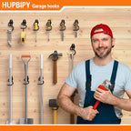 HUPBIPY 6 Pack Metal Garage Hooks, Heavy Duty S Hooks Tool Hangers for Garage Wall, Shed, Garden Storage Organizer - Image 6