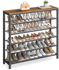 VASAGLE 6-Tier Shoe Rack, 24-30 Pairs, Metal Mesh by Unknown