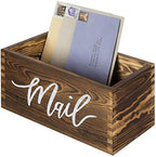 MyGift Rustic Brown Wood Mail Holder, Desktop Organizer with MAIL Design by MyGiftHome
