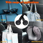 2 Pack Cowboy Hat Hanger for Car, Magnetic Hat Holder for Truck, Jeep, SUV, Headrest Hook Organizer for Caps, Keys, Sunglasses, Bags (Black) (2) - Image 4
