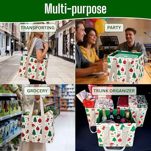 VENO 3 Pack Heavy Duty Reusable Grocery Shopping Bags Utility Tote - Image 2