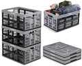 CleverMade Collapsible Utility Crate (Recycled) - 45L - Stone (3PK) by CleverMade