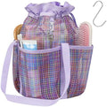 Mesh Shower Caddy Portable with Drawstring - 2-Handle Shower Bag for Dorm by F-color