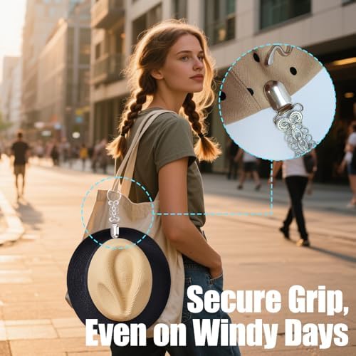 Hat Clips for Travel on Bag, Portable Hat Holder Travel Essentials Cruise Essentials, Beach Vacation Accessory - Image 5