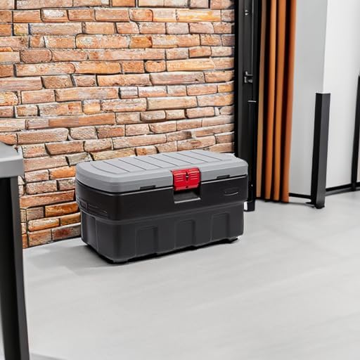 Rubbermaid ActionPacker Lockable Storage Box, 35 Gal, Grey and Black, Outdoor, Industrial, Rugged - Image 5