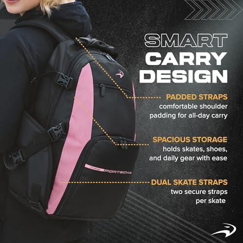 Flying Eagle Portech Travel Backpack - Urban Inline Skates Sports Backpack, Skating Bags, Travel Bag, Inline Skate Bag for Women & Men, Sports Equipment Organizer, Skate Accessories - Image 4