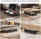 Under Bed Storage with Wheels 2-Pack, 75L XXL Under the Bed Storage Containers Large, 12" Tall Adjustable Storage for Underbed with Lids, Rolling for Clothes, Shoes, Blankets (Black) - Image 7