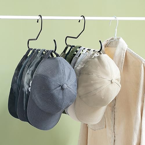 Mkono Hat Organizer, Hat Storage Hangers for Closet Holder 20 Caps Set of 2 - Image 2