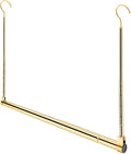 Adjustable Hanging Closet Rod, Extender Hanging Rod, Closet Hanging Organizer, Heavy Duty Closet Bar, Hanging Rod (Gold, 1 Pack) by Yeetburg