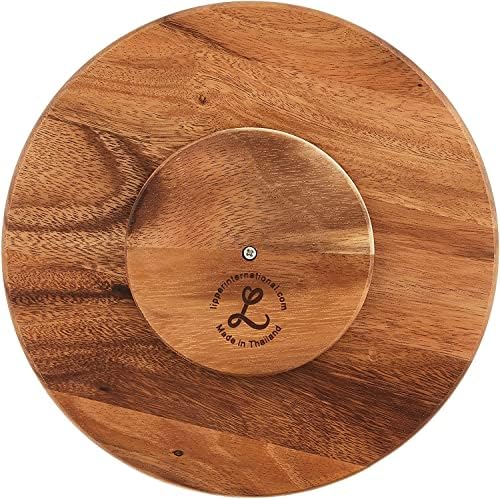 Lipper International Acacia Wood 10" Kitchen Turntable - Image 2