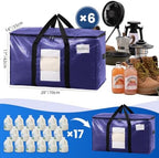 TAILI 6 Pack Dark Blue XXL Moving Bags,Storage Bags with Visible Window - Image 6