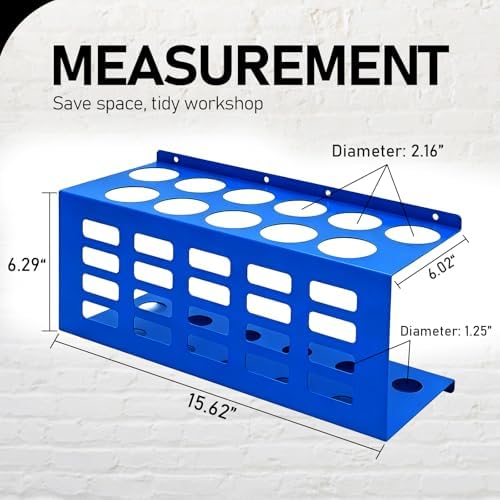2 Pack Metal Wall Mount Caulking Tube Holder Rack, Blue - Image 2
