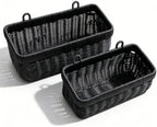 Wicker-Style Hanging Baskets, Plastic Basket for Kitchen Fruit Vegetable Organizing by Nicestand