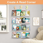 upsimples 8 Pcs 15" Acrylic Shelves for Wall Display and Storage, Clear - Image 4