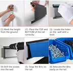Wallmaster 8-Bin Wall Mounted Plastic Storage Bins Hanging Organizer Bins - Image 6