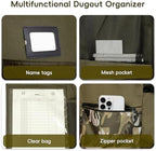 KAVIGOR Baseball/Softball Dugout Organizer - 15+ Helmet & Glove Storage Bag, Military-Grade 900D Fabric & 6 Reinforced Steel Hooks - Image 4