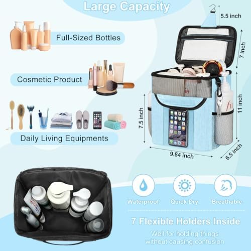 Attmu Mesh Shower Caddy Portable for Dorm Room Essentials, Shower Tote Bag - Image 2