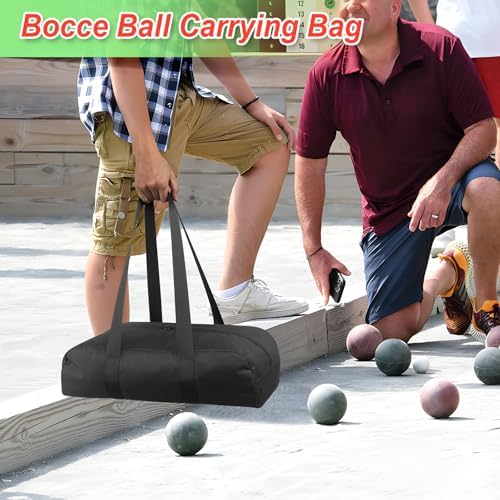 Cosmos Bocce Sets Carry Bag Bocci Storage Organizer Bag for Holding 8 Boccie Balls, Portable Bocce Balls Tote Bag for Carrying Bocce Game Equipment to Backyard Lawn Beach - Image 6