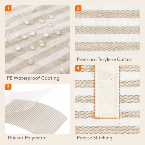 Lifewit 75L x 2 Pack Collapsible Laundry Hamper Large,Tall Foldable Dirty Clothes Baskets Waterproof, Freestanding Double Bags with Easy Carry Handles in Dorm Bedroom Bathroom College, Beige - Image 4