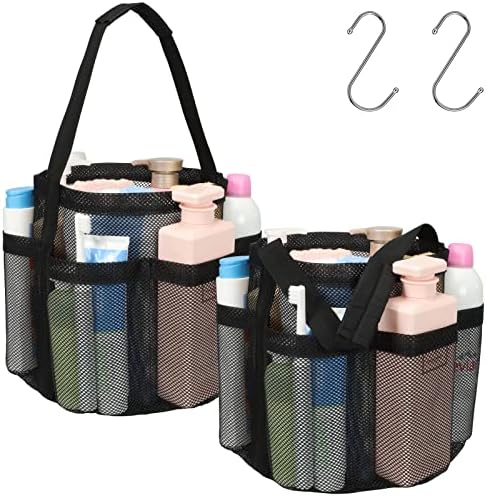 Mesh Shower Caddy Portable - 2 Packs, Large Shower Bag for Dorm, Camping by F-color
