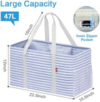 LHZ.K Extra Large Utility Tote Bag, Standing Reusable Grocery Bags, 2 Pack - Image 5