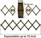 WEBI Accordion Wall Hanger,Accordion Hat Rack for Wall,Expandable Wooden Coat Rack Wall Mounted,Accordion Hook Rack for Hats,Caps,16 Peg,Dark Walnut - Image 6