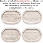 Oval Travertine Tray, 11"x7.9" Bathroom Marble Tray for Perfume Jewelry - Image 4