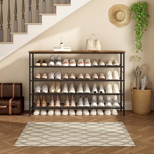 SUOERNUO 5 Tier Extra Long Shoe Rack Organizer Storage for Closet Entryway - Image 4