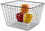 G.E.T. WB-305-MG Heavy Duty Iron Wire Utility Storage Bin/Basket, Square, 11" x 11" x 8" by Unknown