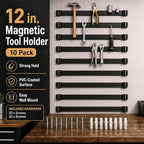 12" Magnetic Tool Holder, 10 Pack PVC-Coated Heavy Duty for Garage - Image 2