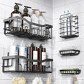 EUDELE Adhesive Shower Caddy, 5 Pack Rustproof Stainless Steel Bath Organizers With Large Capacity, No Drilling Shelves for Bathroom Storage & Home Decor by EUDELE