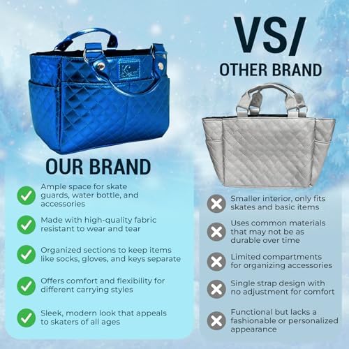 Kami-So Ice Skate Bag Tote | Skate Bag Organizer with Multi-purpose Pockets | Ideal for Water Bottle, Gloves & Accessories - Image 5