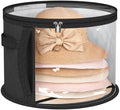 AOODA Oversized Clear Hat Storage Bag for Women, Holds up to 7 Caps Cowboy Hat Organizer for Closet, Wide Brims Hat Case with Carrying Handles (Black) by AOODA