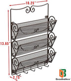 Deco Brothers Wall Mail Organizer with 5 Key Holder, 3 Tier, Bronze - Image 5