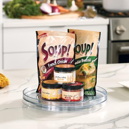 iDesign 11-Inch Round Lazy Susan Organizer, Set of 2, Clear - Image 7