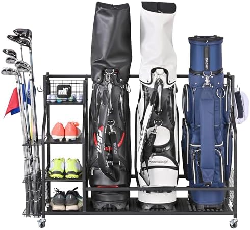 Mythinglogic Golf Bag Storage Organizer for Garage, Multiple Capacities by Mythinglogic