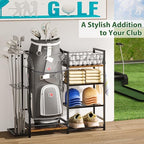 Jsskeeim Golf Bag Organizer for Golf Accessories for Men, Golf Bag Stand with Extra Storage Rack for Clubs, Golf Bag Holder for Golf Storage Fits 1 Bag, Garage, Home or Club Use, Golf Gifts for Dad - Image 3