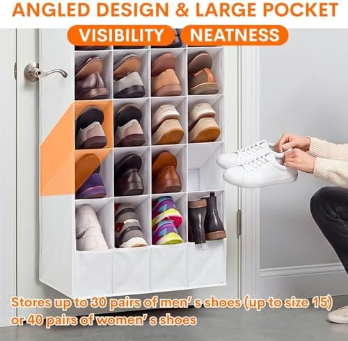 Ofiray-home Over the Door Shoe Organizer, 30-40 Pairs - Image 3