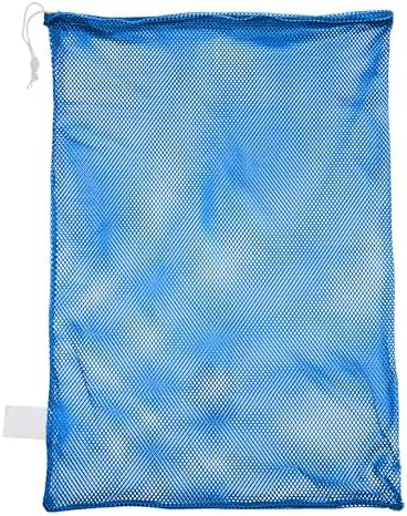 Champion Sports Mesh Equipment Bag – Heavy-Duty Nylon Drawstring Bag with Lock & ID Tag, Breathable Storage Sack for Balls, Swim Gear, Laundry & Toys, Multiple Sizes & Colors by ChampionSports