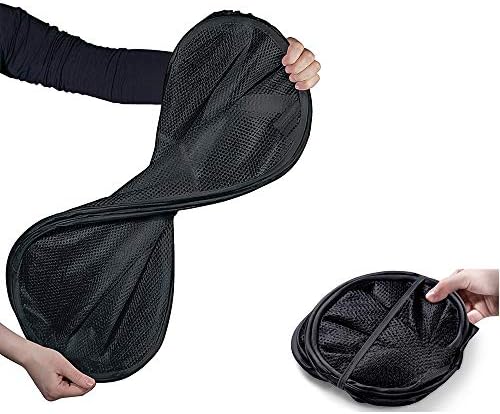 BATTOO Deluxe Collapsible Laundry Baskets Mesh Pop Up Hampers for Laundry with Side Pocket Reinforced Handles for Laundry Room, Bathroom, Kids Room, College Dorm or Travel Black - Image 4