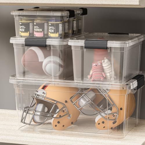 Superio 21 Quart Clear Plastic Storage Boxes with Lids, Stackable Organizer Containers, BPA-Free Storage Bins for Home, Office, School & Dorm, 6 Pack - Image 7