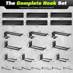 Garage Tool Organizer Wall Mount, 99 Inch Heavy Duty Garage Organization System with 18 Adjustable Hooks, Garden Tool Storage Rack for Garage, Yard & Shed, Holds Up to 750 lbs - Image 5