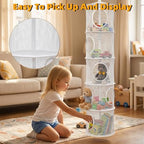 2Pcs Hanging Stuffed Animal Storage Hammock Net 5 Tiers, White - Image 5