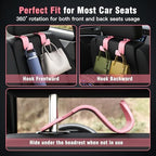 4-Pack Car Headrest Hooks Holds 55lbs Seat Storage Organizer for Bags - Image 3