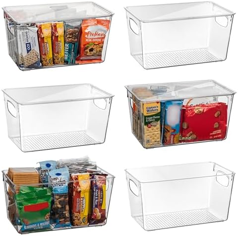 ClearSpace Pantry Storage Bins with Lids for Kitchen & Fridge, 6 Pack by ClearSpace