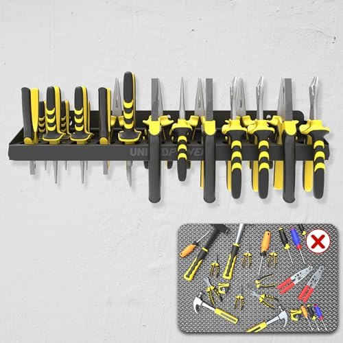 UNITEDPOWER Pliers Holder, Wall Mount Storage Rack Organizer for Workshop, Shed, Garage, Home, Stores up to 12 Pliers or Small Tools - Image 5