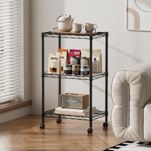 SINGAYE Small Shelves Kitchen Storage Shelf Wire Shelving Metal Adjustable - Image 2
