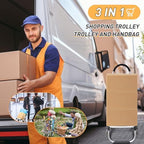 Heavy Duty 3 in 1 Shopping Cart, Foldable Hand Truck with 6 Wheels - Image 6