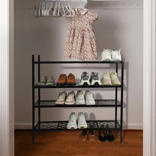 Shoe Rack, 45.6" Expandable Shoe Storage Organizer for Closet - Stackable - Image 6