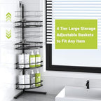 Standing Corner Shower Caddy - Rustproof Bathroom Shower Stand Shelf - Image 6